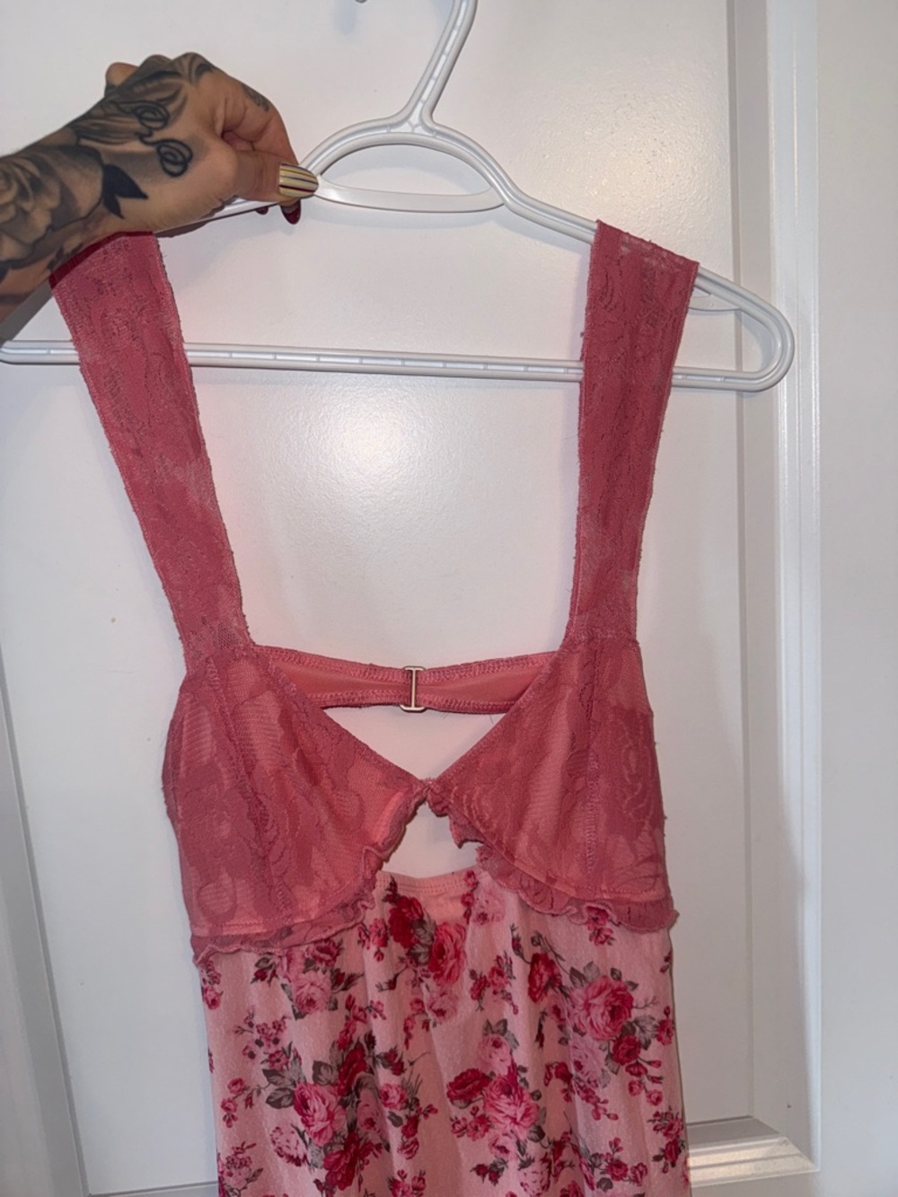 Cider Pink Floral Lace-Top Maxi Dress - Picture 3 of 3